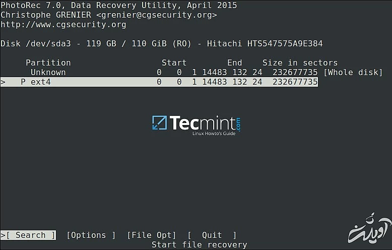 Select Partition to Proceed File Recovery
